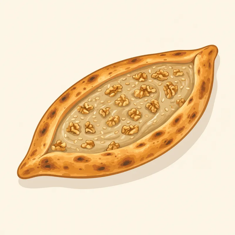 Karaman Tahinli Pide illüstrasyonu