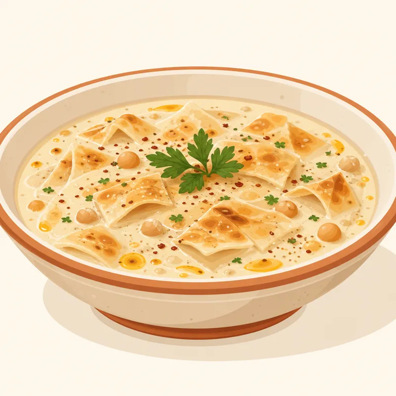 Kayseri Börek Aşı/ Kayseri Böre Aşı Çorbası illüstrasyonu