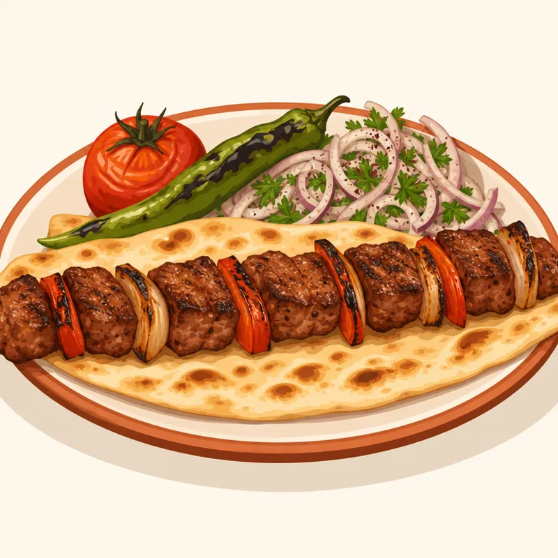 Kayseri Fırın Ağzı Kebabı illüstrasyonu