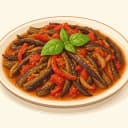 Kemer Fesleğenli Kıl Patlıcan Yemeği illustration