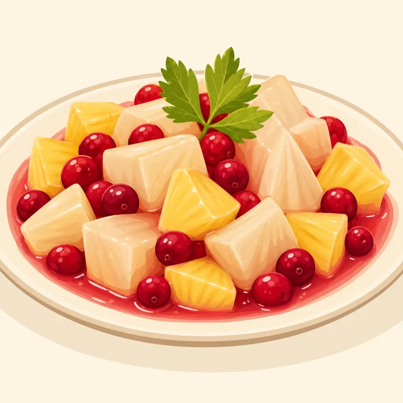 Kereviz Ve Ananaslı Kızılcık Şurubu illustration