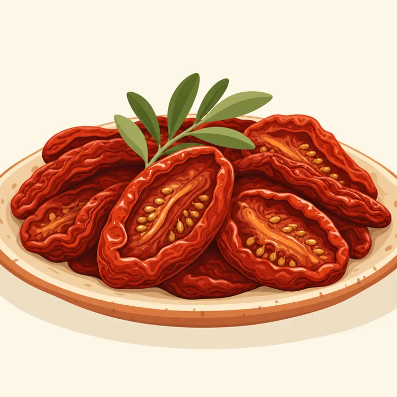 Kınık Kuru Domatesi illüstrasyonu