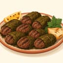 Kiraz Yaprağından Sarma Köfte illustration