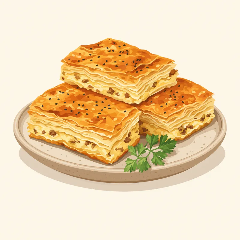 Konya Kakırdaklı Börek illustration