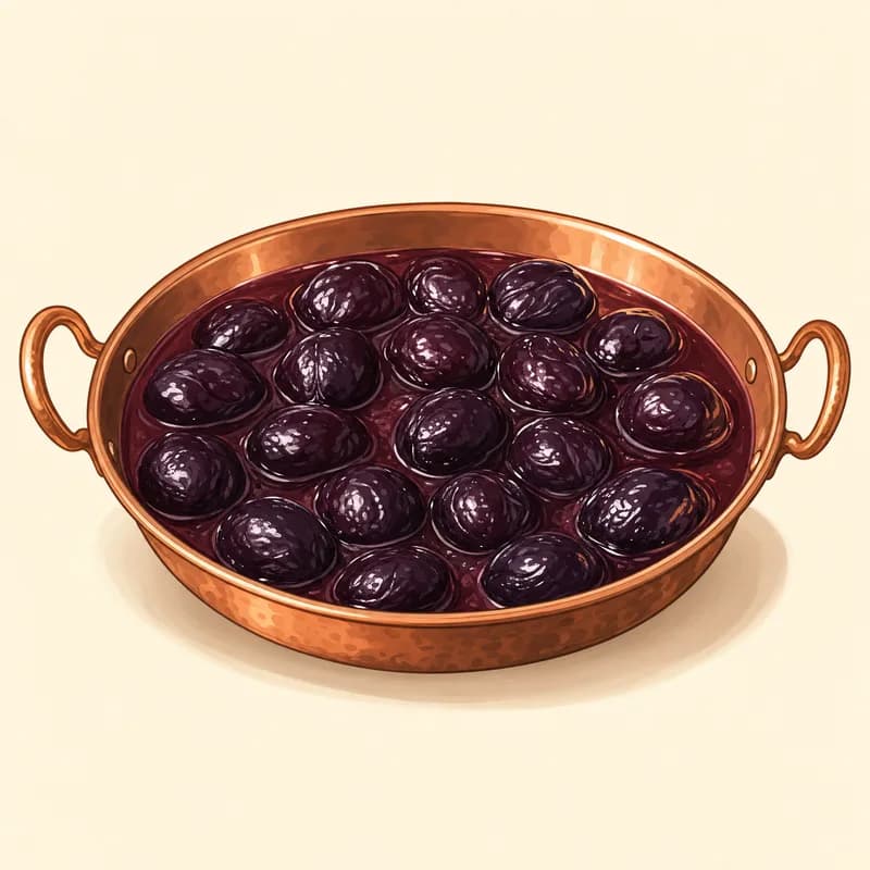Konya Kara Erik Kavurması illustration