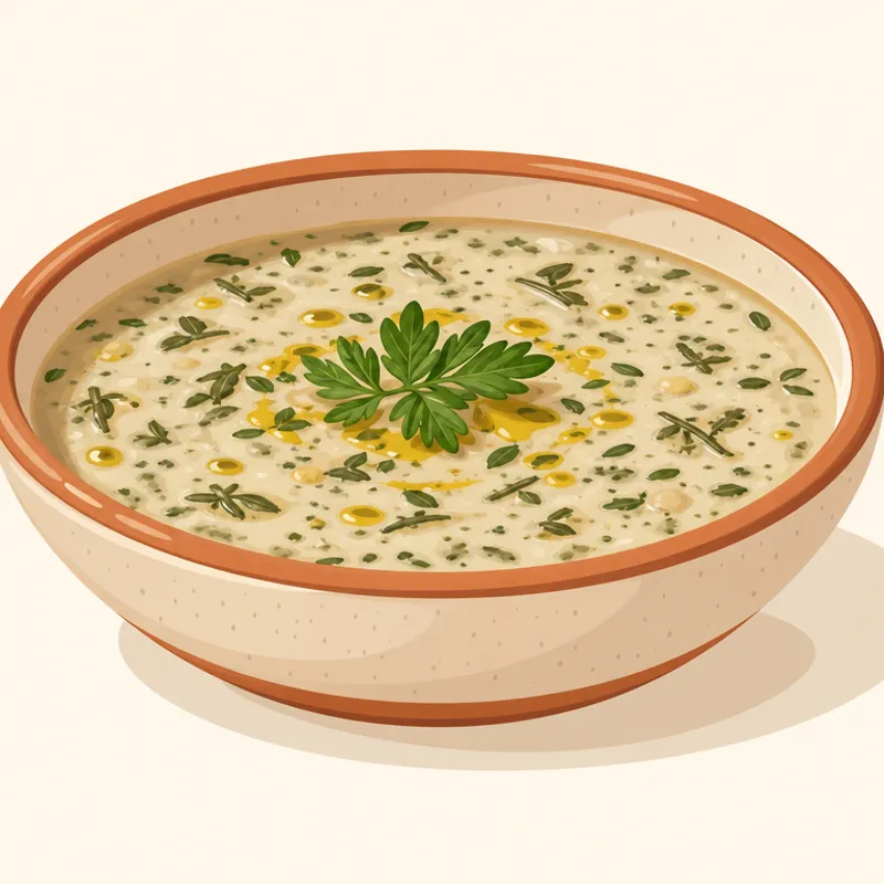 Konya Karamık Otlu Çorba illustration
