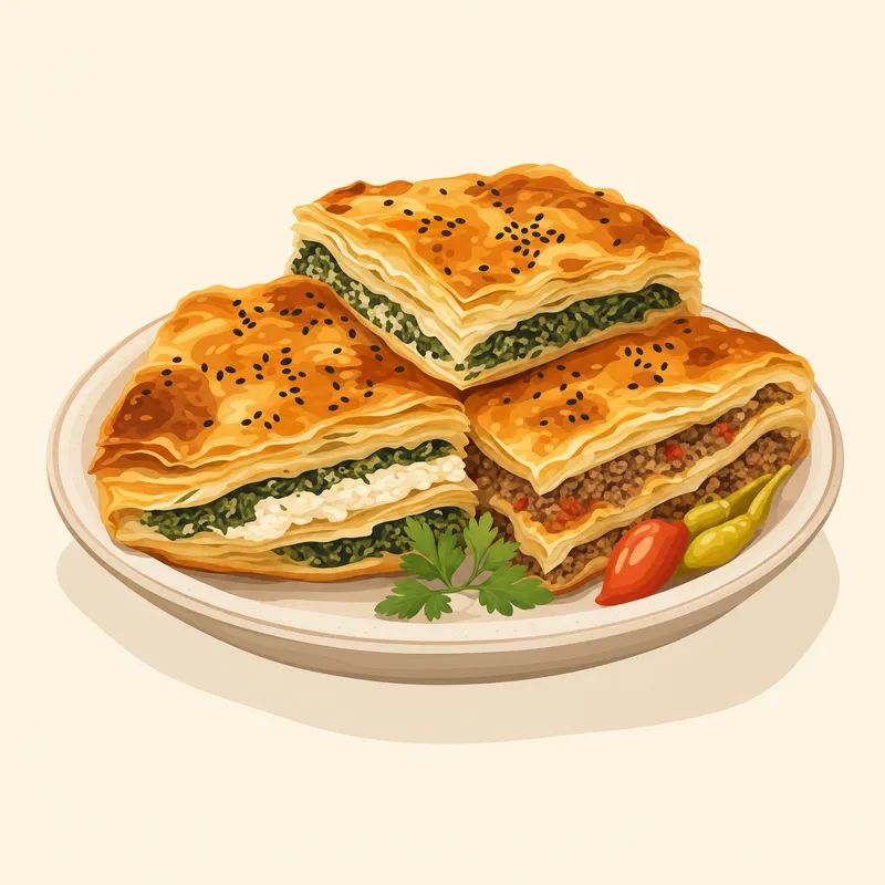 Konya Karışık Börek illüstrasyonu