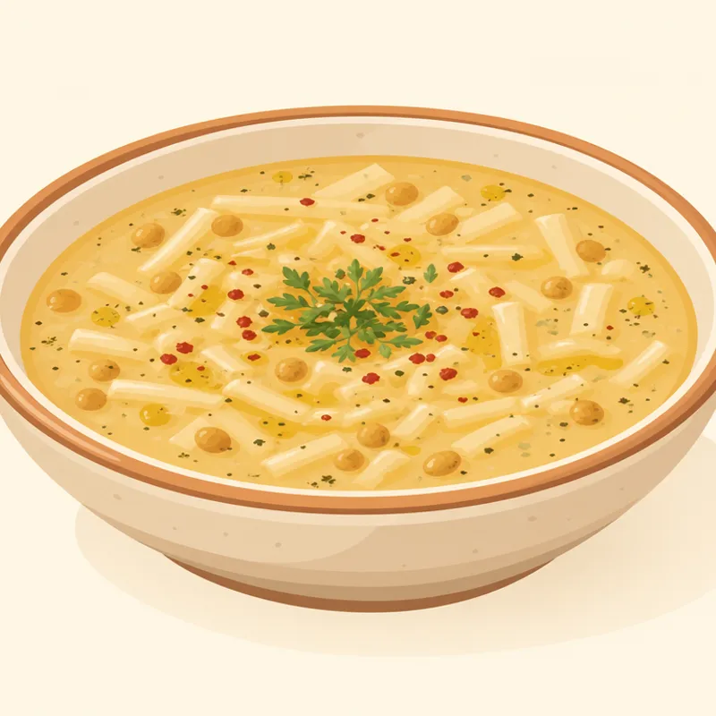Konya Kikirdekli Kesme Çorbası illustration