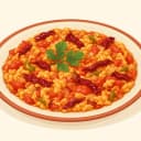 Kuru Biberli Menemen illüstrasyonu