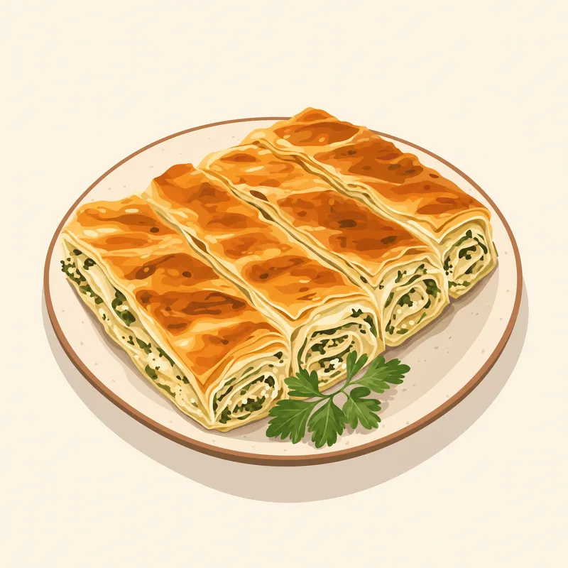 Kütahya Dolamber Böreği illustration
