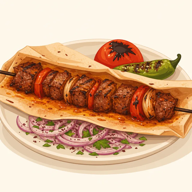 Malatya Kağıt Kebabı illüstrasyonu