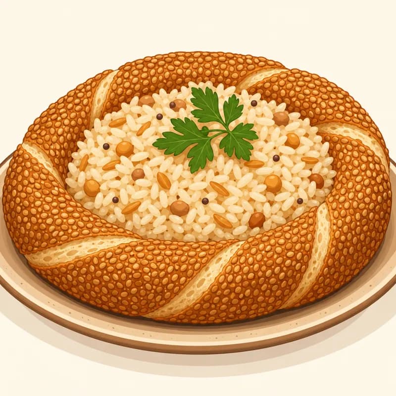 Malatya Simit Pilavı illustration