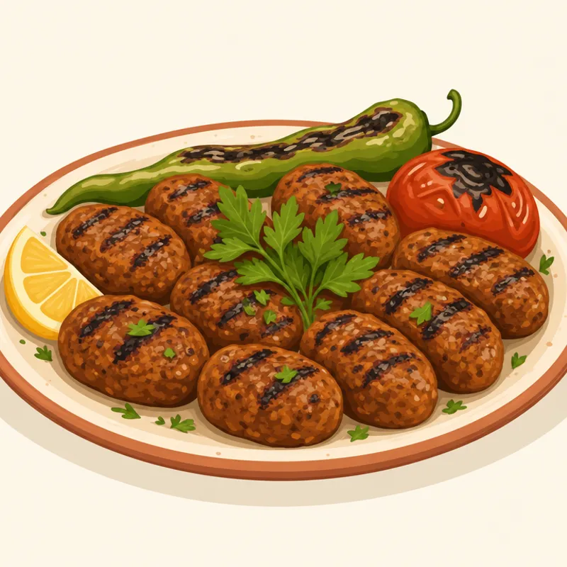 Malhıtalı (mercimekli) Köfte illüstrasyonu