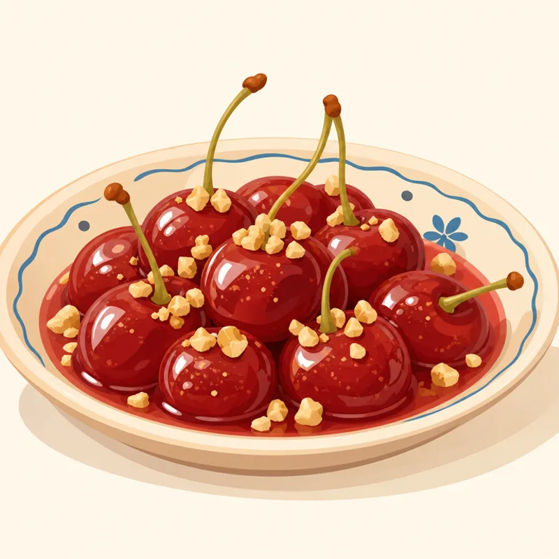 Manavgat Burmahan Kirazı illustration
