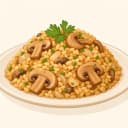 Mantarlı Bulgur Pilavı illustration