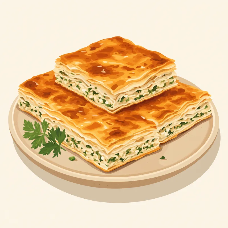 Milas Tepsi Böreği illustration