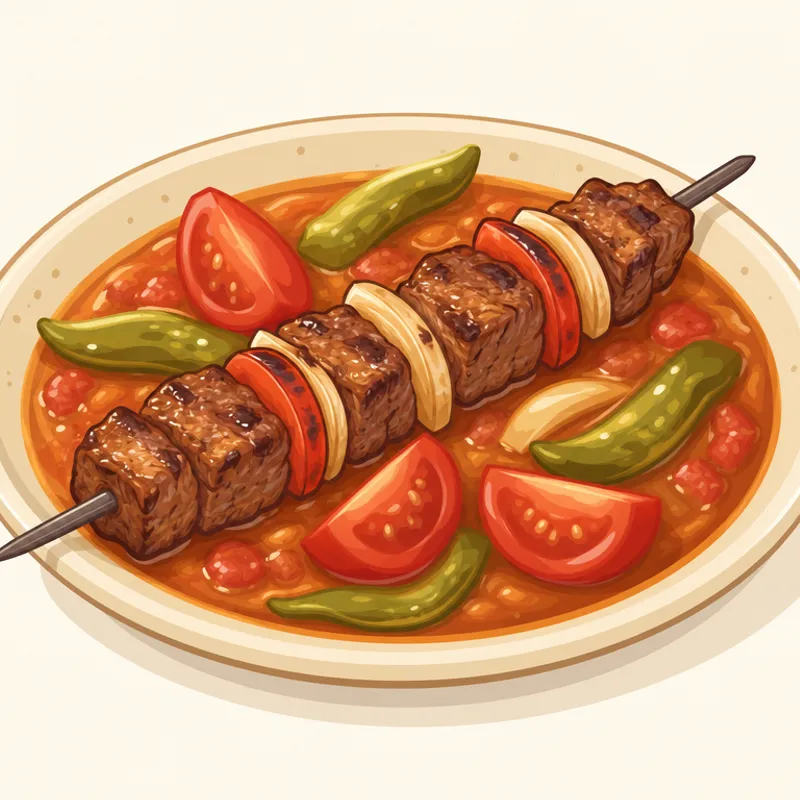 Muğla Sulu Kebabı illüstrasyonu