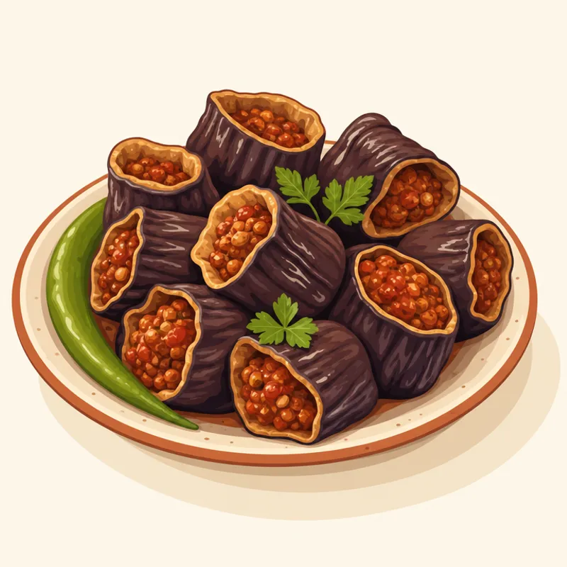 Nazilli Patlıcan Kurutması illustration