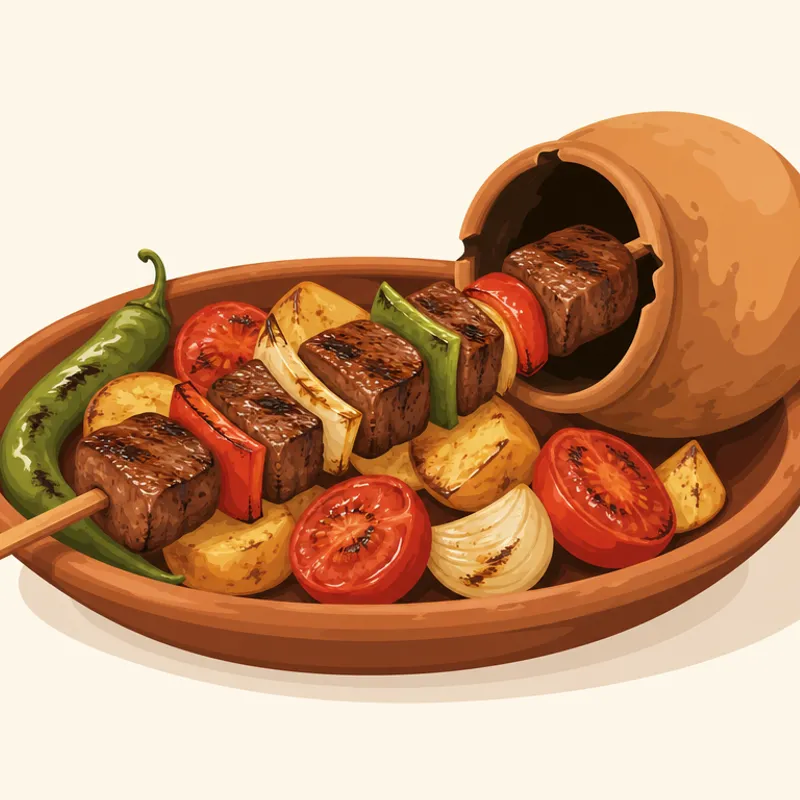 Nevşehir Testi Kebabı illüstrasyonu