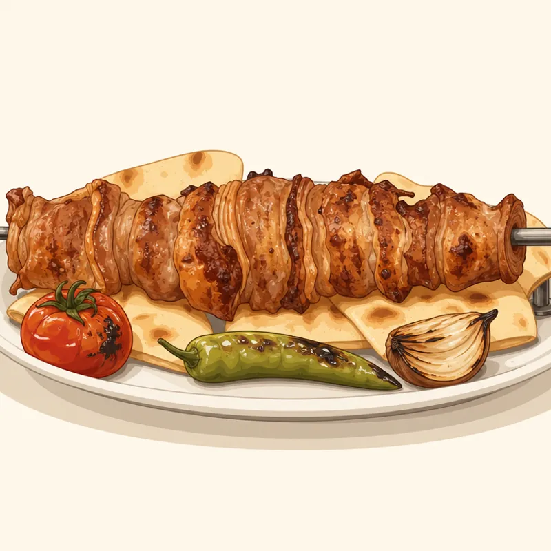 Olukbaşı Oğlak Çevirme Kebabı illustration