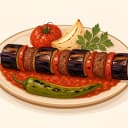 Patlıcan kebabı illüstrasyonu