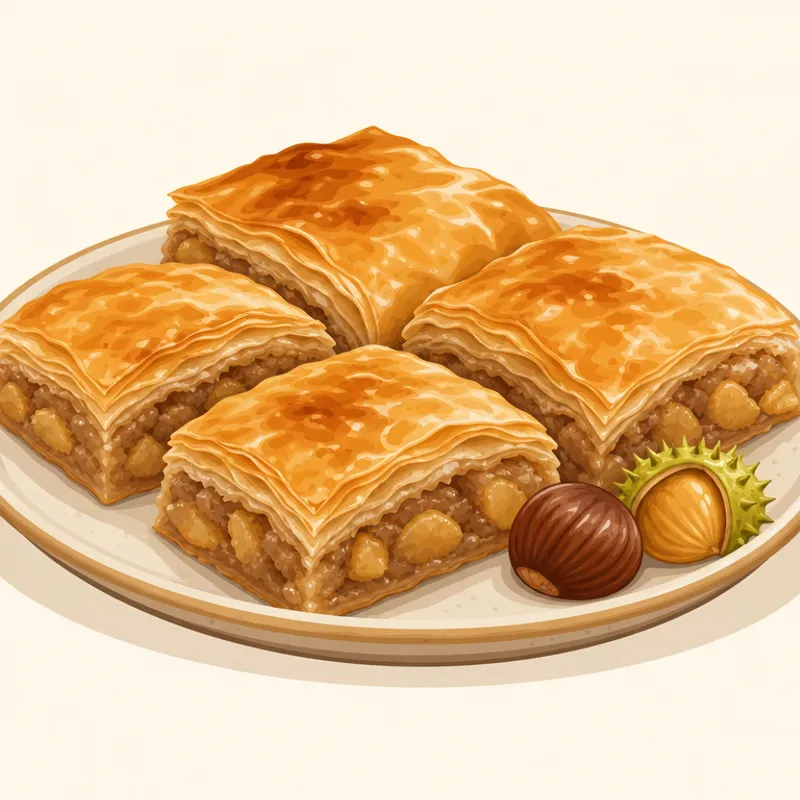 Salıpazarı Kestane Böreği (Tatlı Börek) illustration