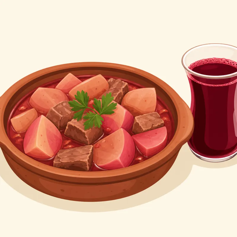 Sason Şalgam Yemeği (Bın Ard) illustration