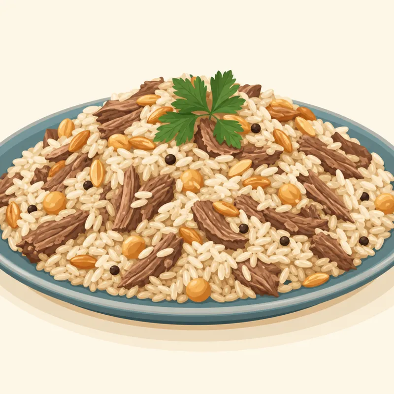Savara Rakisti (Etli Serpme Pilav) illustration