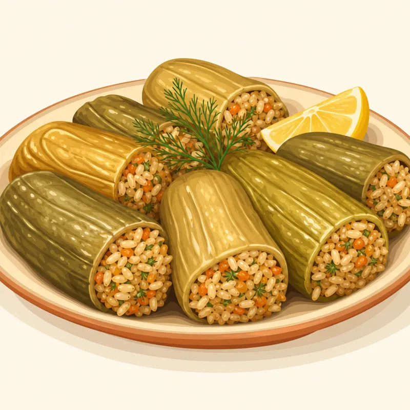 Sazan Dolması (çapak Dolması) illüstrasyonu