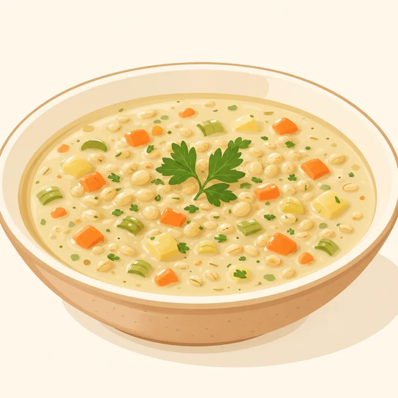 Sebzeli Terbiyeli Buğday Çorbası illustration