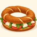 Simit dolması illustration