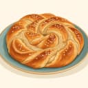 Tahinli çörek illustration