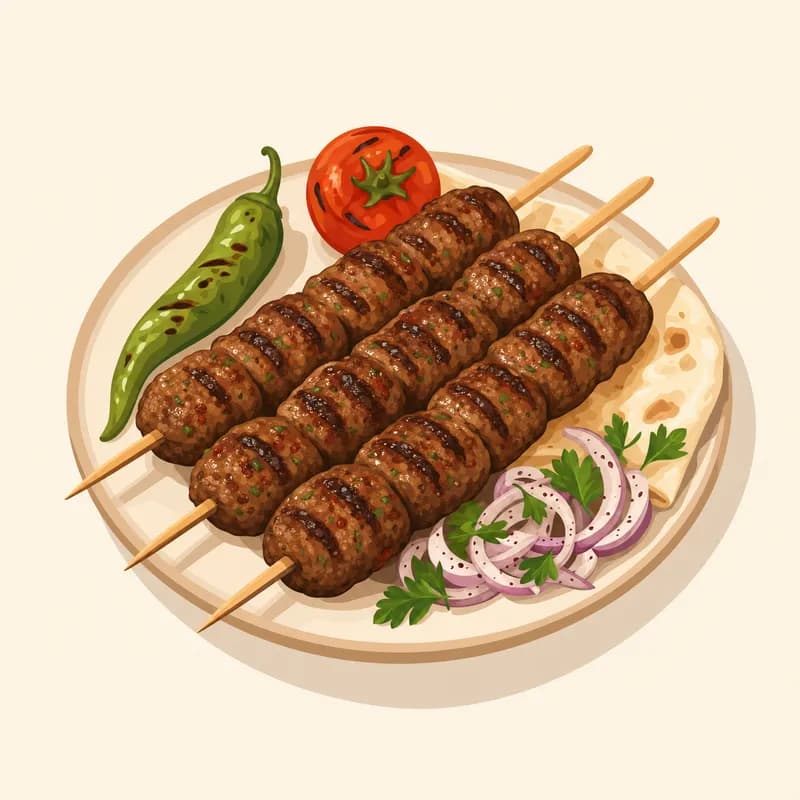 Tire Şiş Köfte illustration