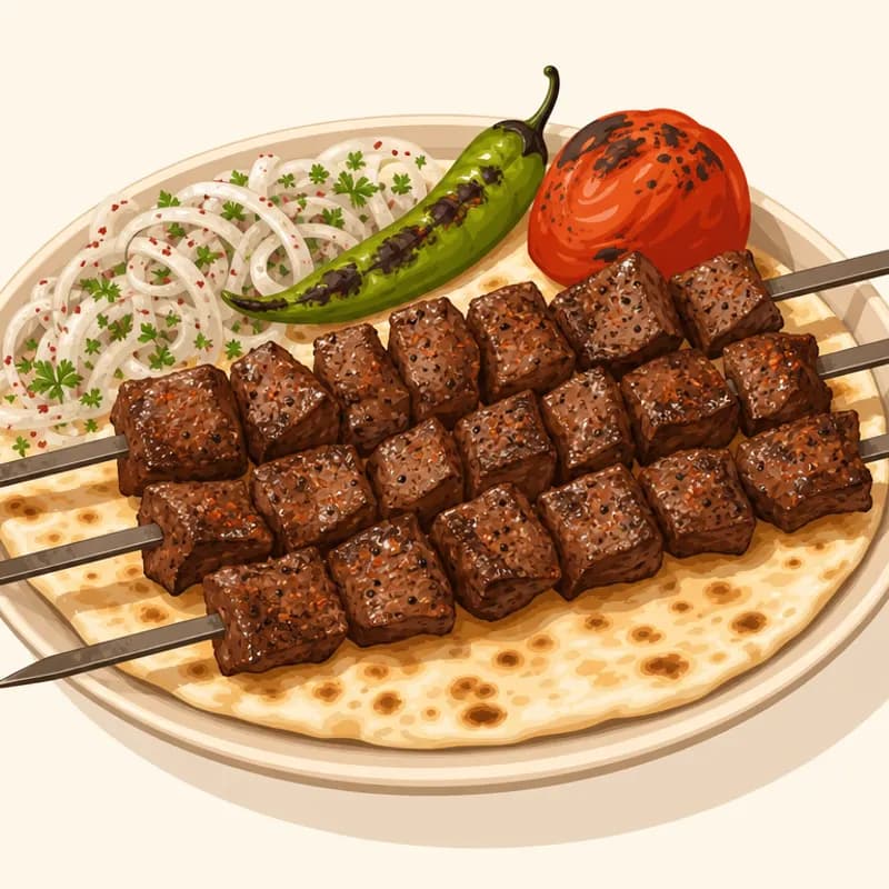 Urfa Ciğer Kebabı illustration