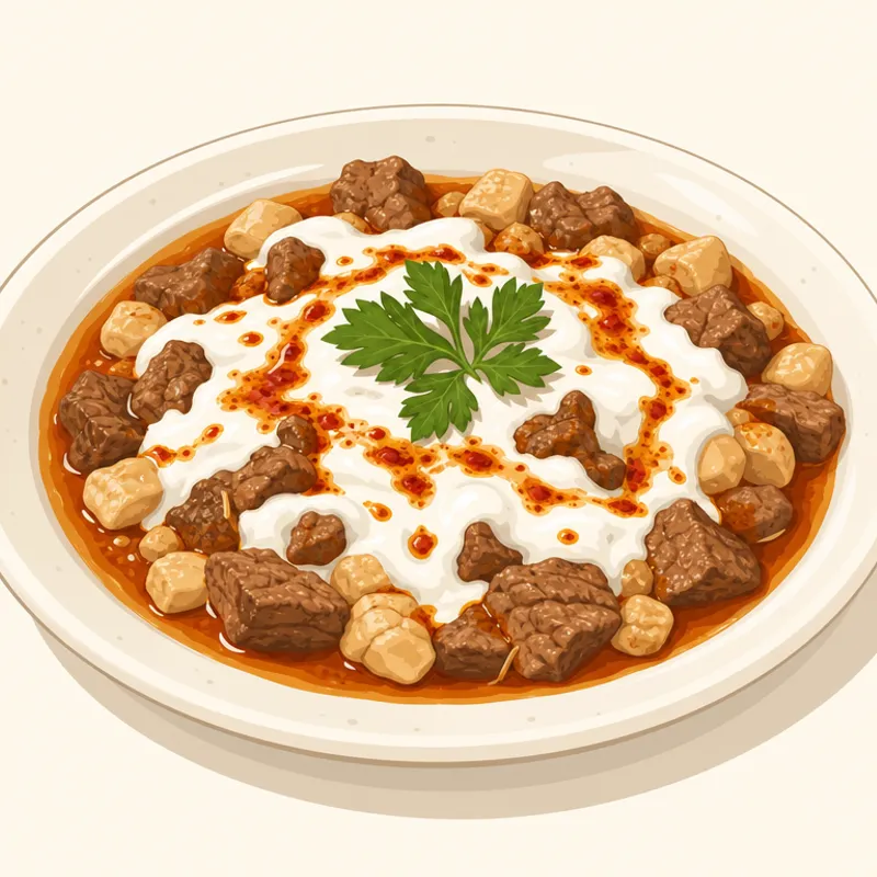 Urfa Keme Boranısı Yemeği/Şanlıurfa Keme Boranısı Yemeği illüstrasyonu