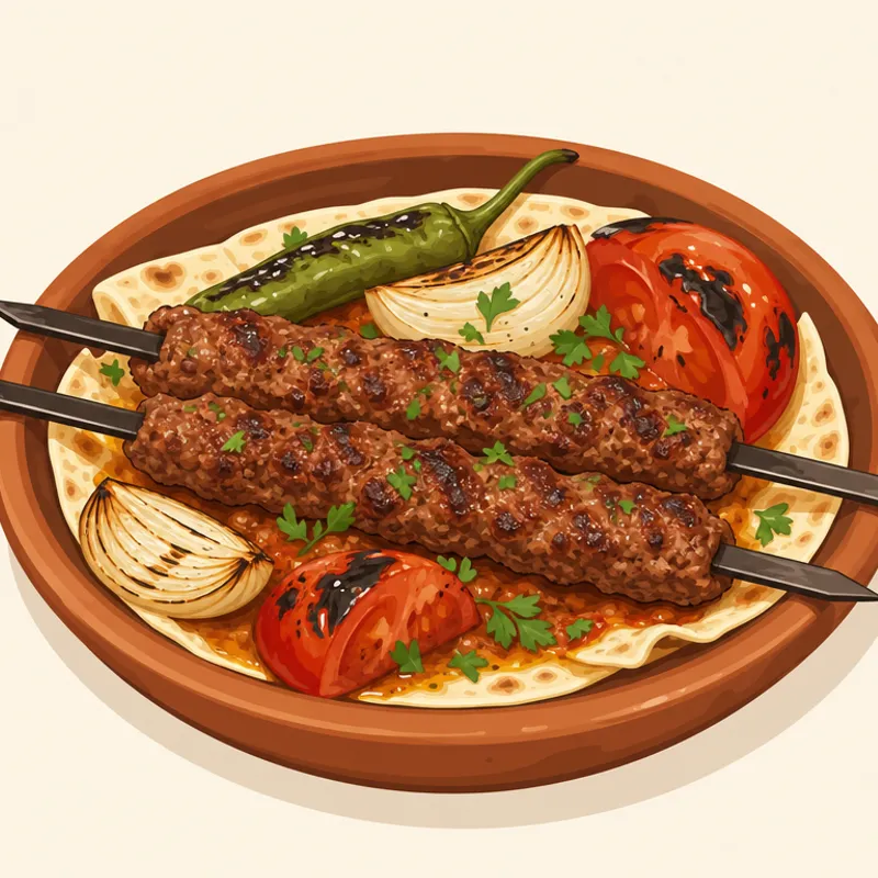 Urfa Miftahi Tas Kebabı/ Şanlıurfa Miftahi Tas Kebabı illüstrasyonu