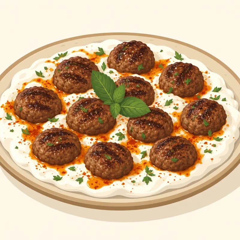 Yoğurtlu Köfte (bayram Yemeği) illüstrasyonu