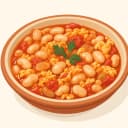 Yumurtalı taze fasulye illüstrasyonu